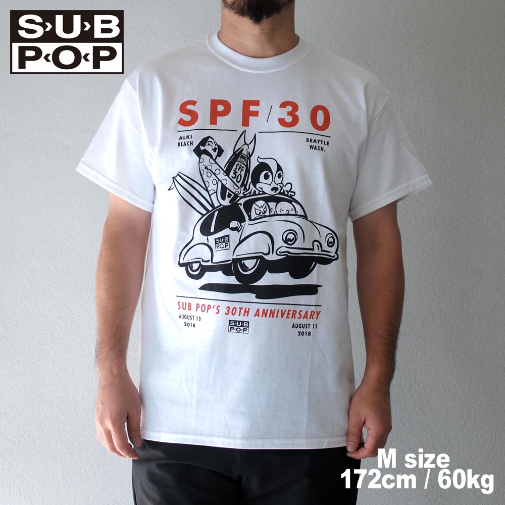SUB POP サブポップ S/S PRINT TEE SPF30 / WHITE