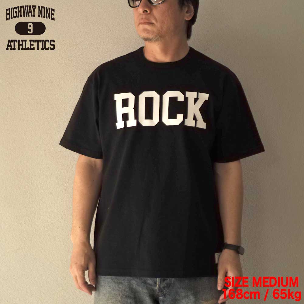 C-NECK 10/-TENJIKU ROUGH FIT S/S PRINT Tee「ROCK」 / BLACK