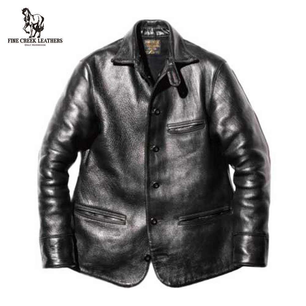 FINE CREEK & CO 黒 レザージャケット　サイズ42 FINE CREEK & CO(ファインクリークアンドコー)～Berkeley Deer