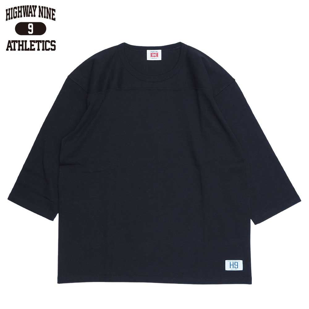 10/-TENJIKU ROUGH FIT FOOT BALL Tee / BLACK / HIGHWAY NINE