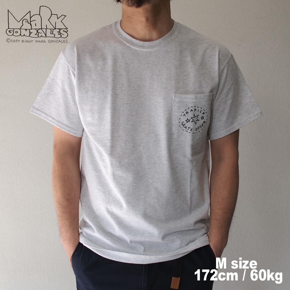 MARK GONZALES " SKATE OFICER  " S/S Tee / GRAY