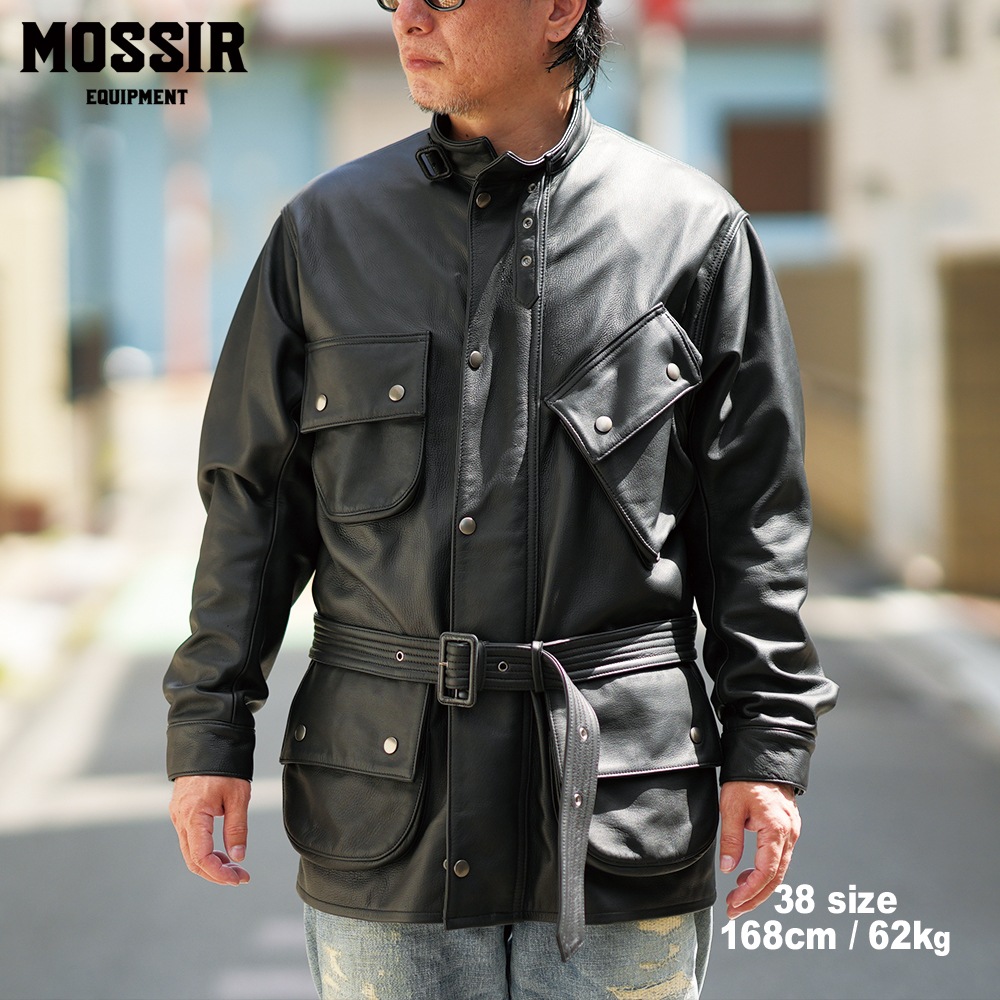 ͽ����2025SS MOJK010 LEACON (36-42) / BLACK / MOSSIR �⥷����
