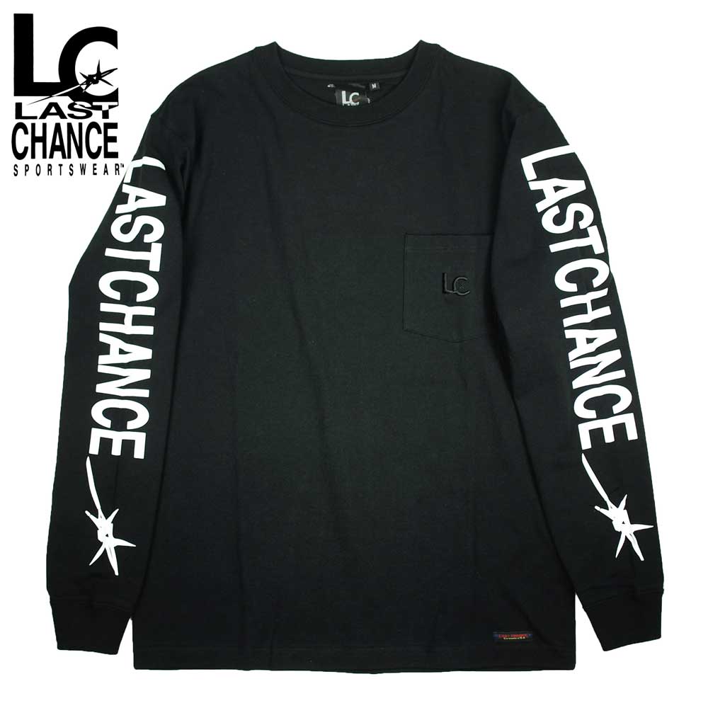 Last Chance �饹�ȥ���� SLEEVE PRINT L/S POCKET TEE / BLACK