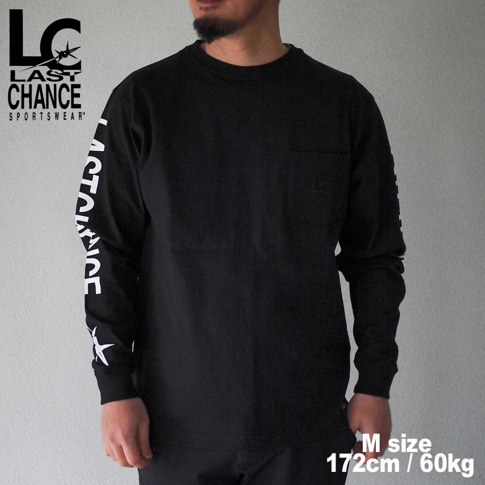 Last Chance �饹�ȥ���� SLEEVE PRINT L/S POCKET TEE / BLACK