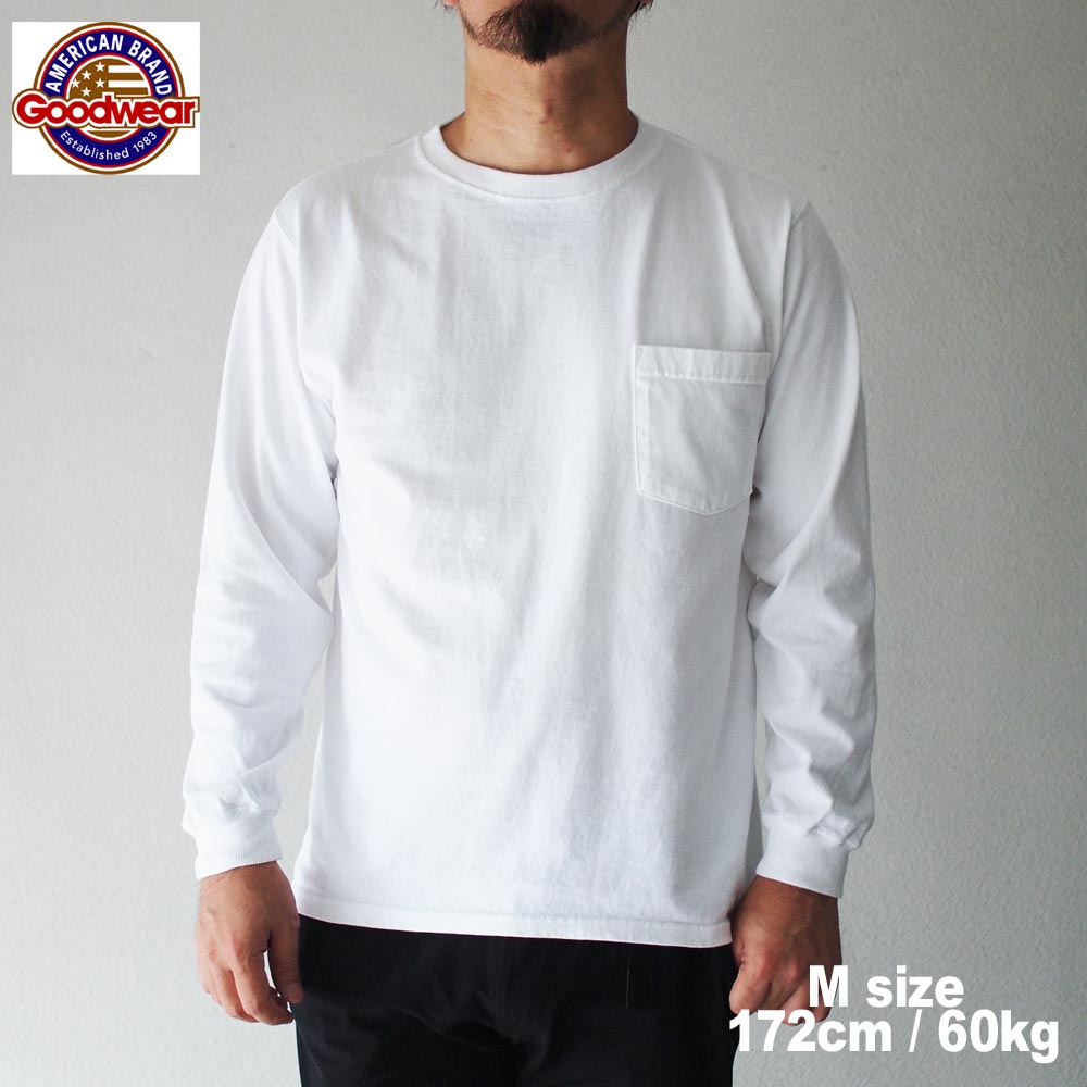 GOODWEAR åɥ LS POCKET Tee /  WHITE