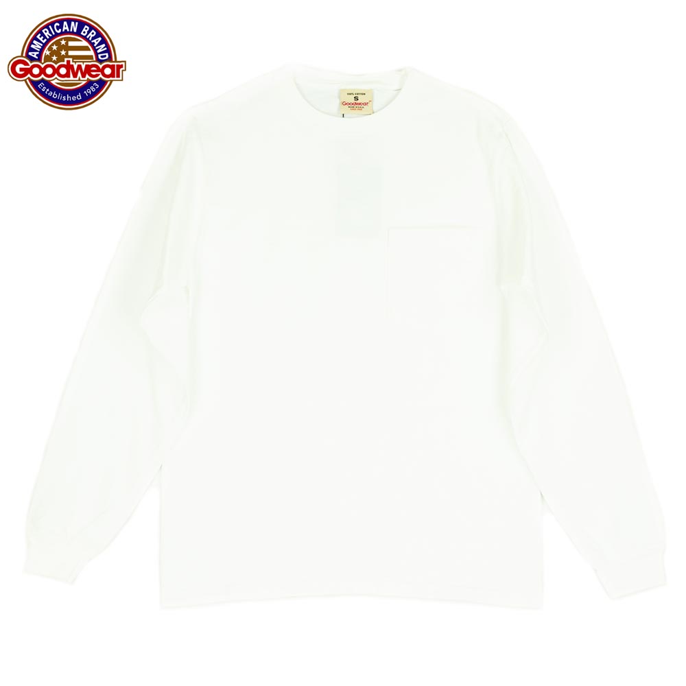GOODWEAR åɥ LS POCKET Tee /  WHITE
