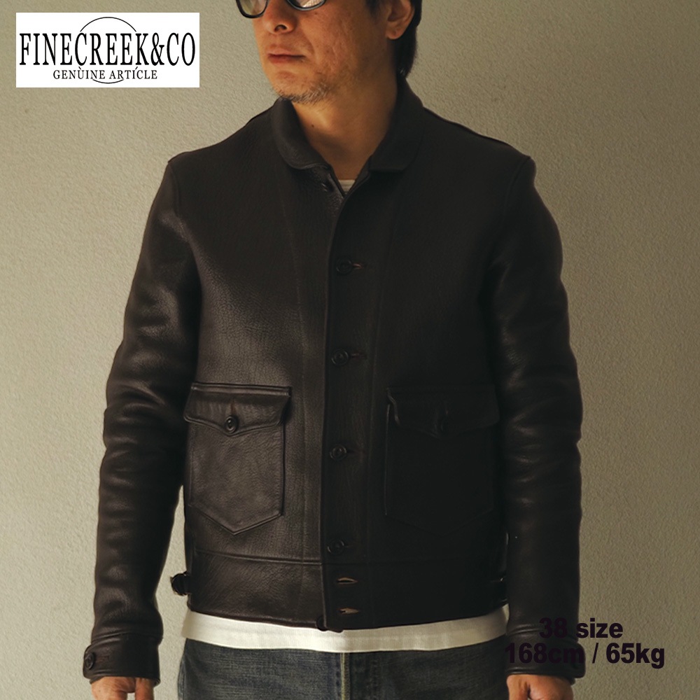 ͽ2024AW ACJK063 Joseph Jacket Goatskin (36-42) / BROWN / FINECREEK&CO