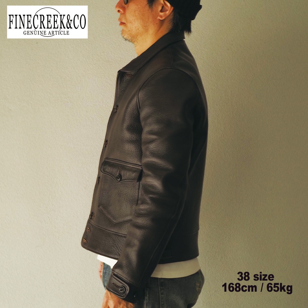 ͽ2024AW ACJK063 Joseph Jacket Goatskin (36-42) / BROWN / FINECREEK&CO