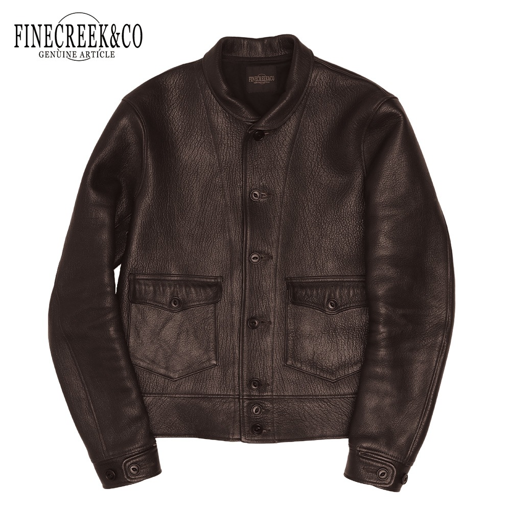 ͽ2024AW ACJK063 Joseph Jacket Goatskin (36-42) / BROWN / FINECREEK&CO