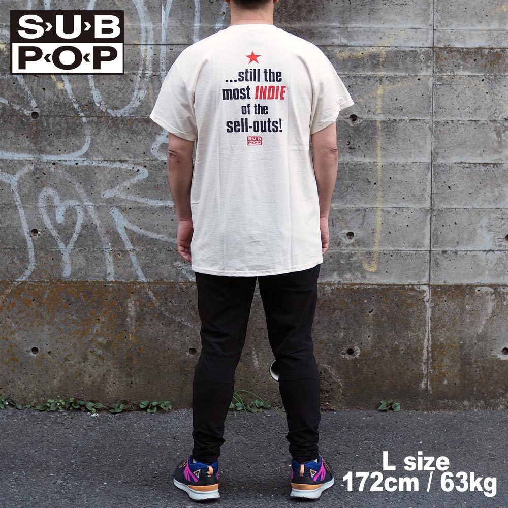 SUB POP ���֥ݥå� S/S PRINT TEE  INSIDE SELL OUT / NATURAL