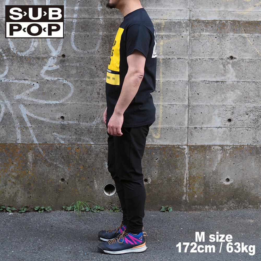 SUB POP ���֥ݥå� S/S PRINT TEE  SINGLES CLUB / BLACK