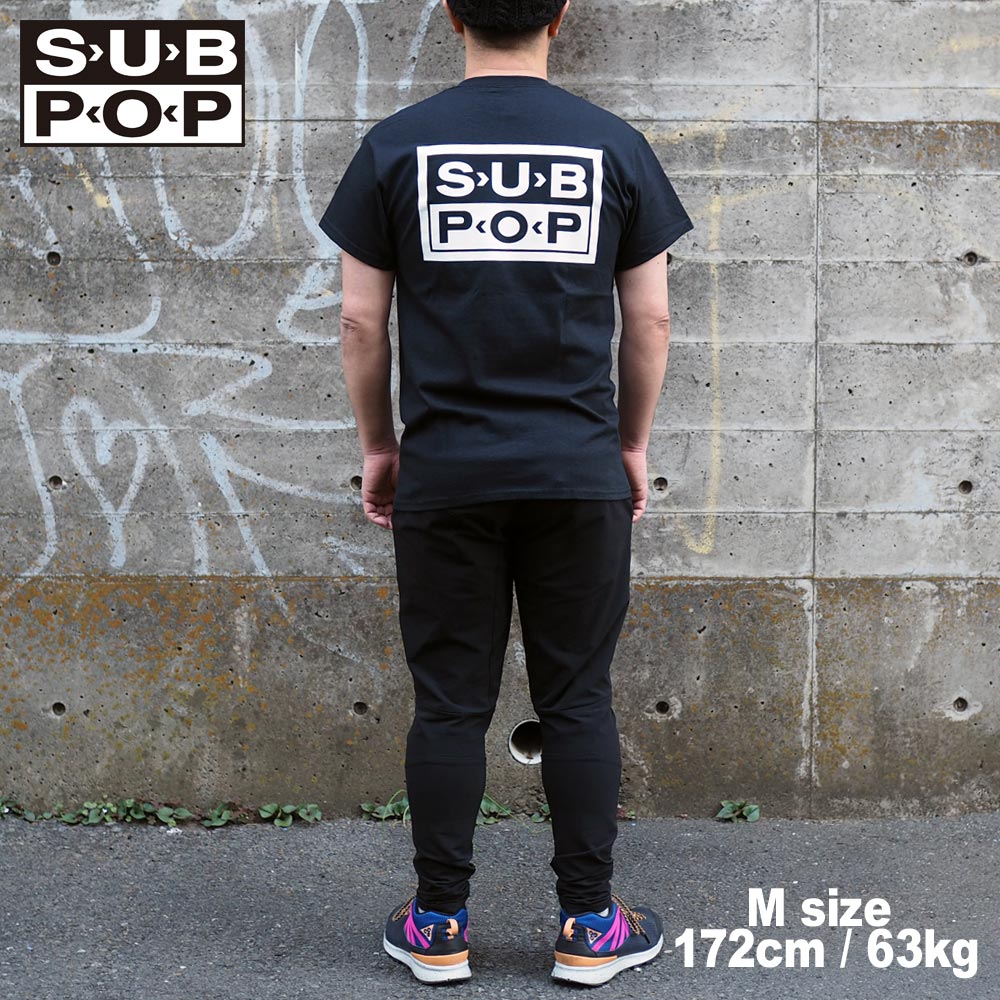 SUB POP ���֥ݥå� S/S PRINT TEE  SINGLES CLUB / BLACK