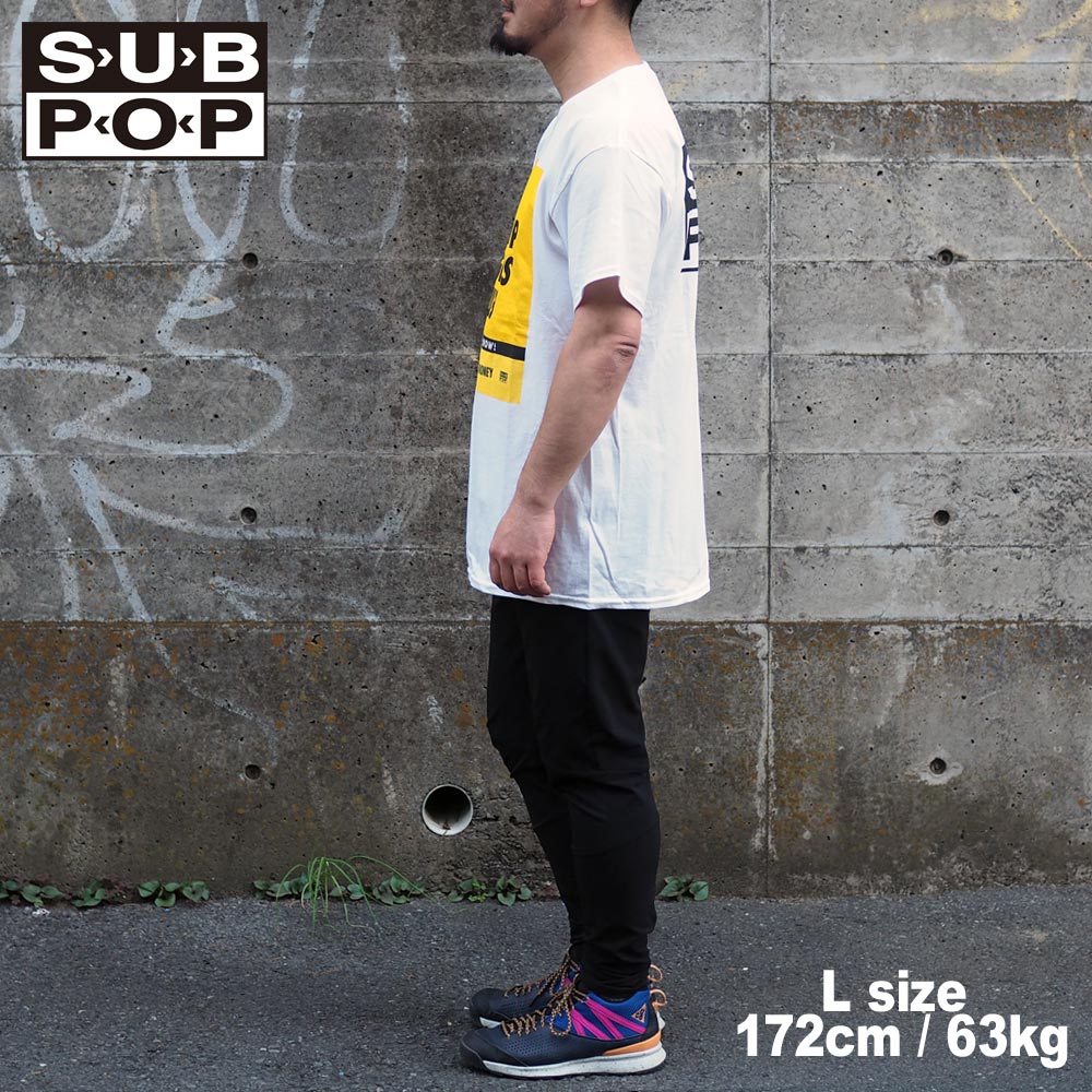 SUB POP ���֥ݥå� S/S PRINT TEE  SINGLES CLUB / WHITE