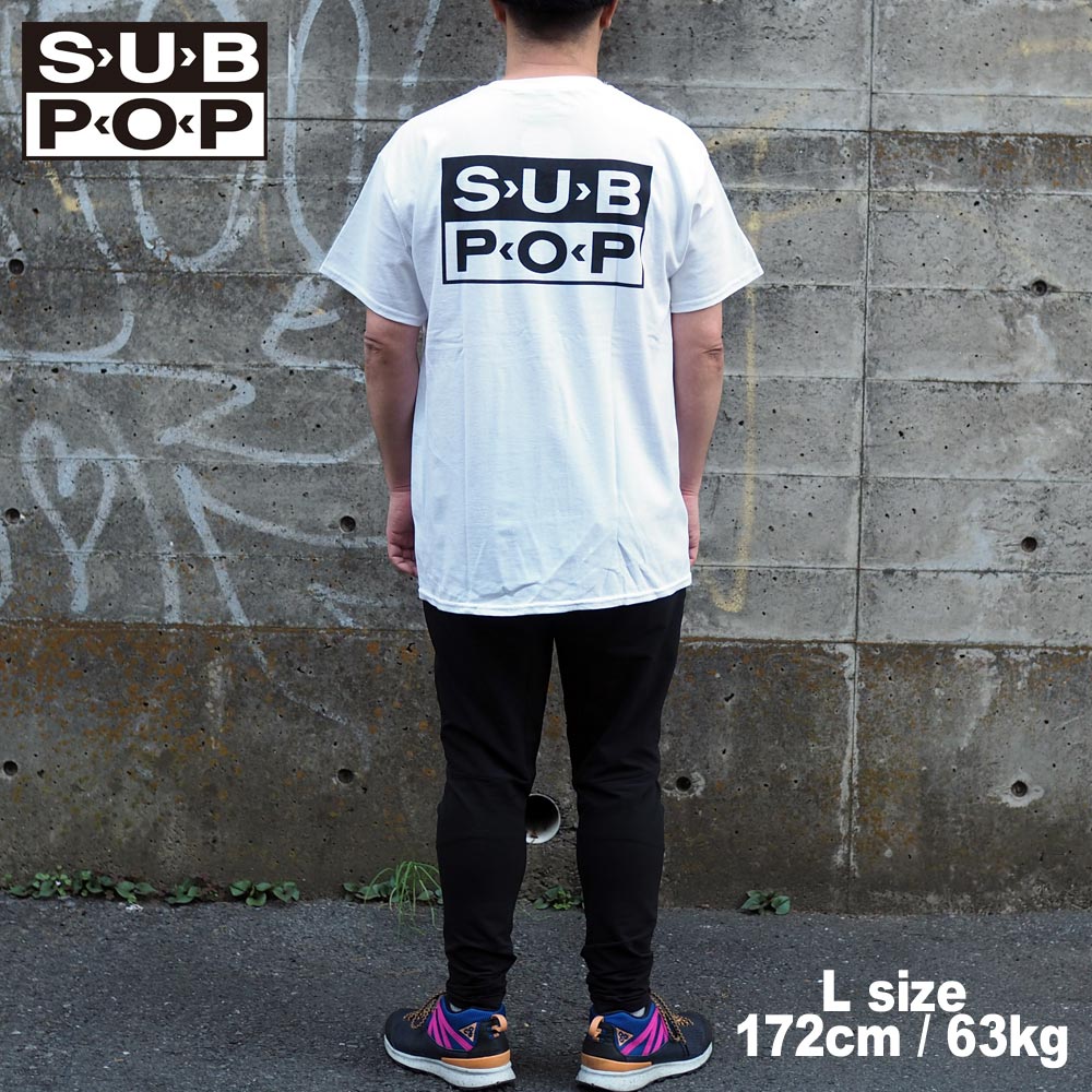 SUB POP ���֥ݥå� S/S PRINT TEE  SINGLES CLUB / WHITE