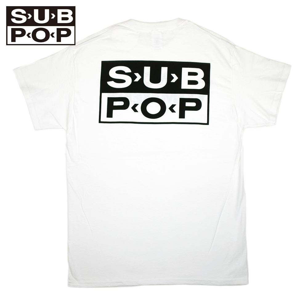 SUB POP ���֥ݥå� S/S PRINT TEE  SINGLES CLUB / WHITE
