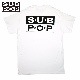 SUB POP ���֥ݥå� S/S PRINT TEE  SINGLES CLUB / WHITE