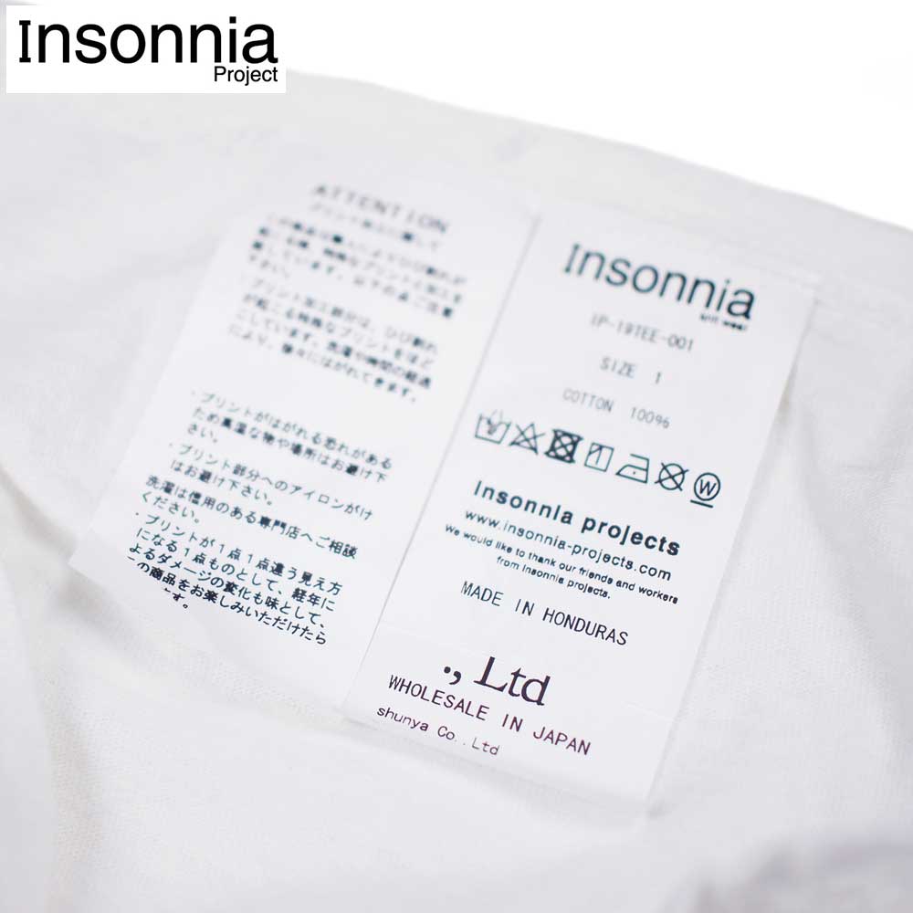 INSONNIA PROJECTS ���󥽥˥��ץ��������� NIRVANA "LOGO" / WHITE