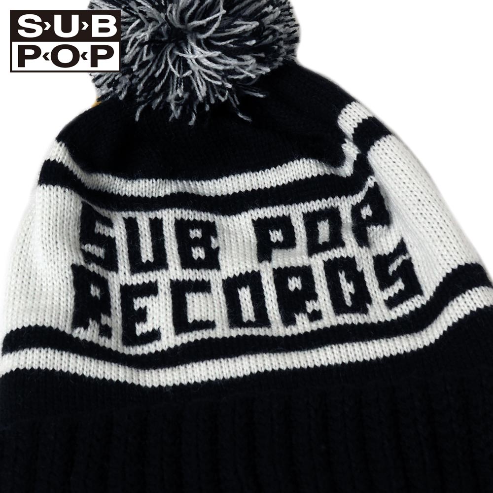 SUB POP KNIT CAP "SUB POP RECORDS" / BLACK