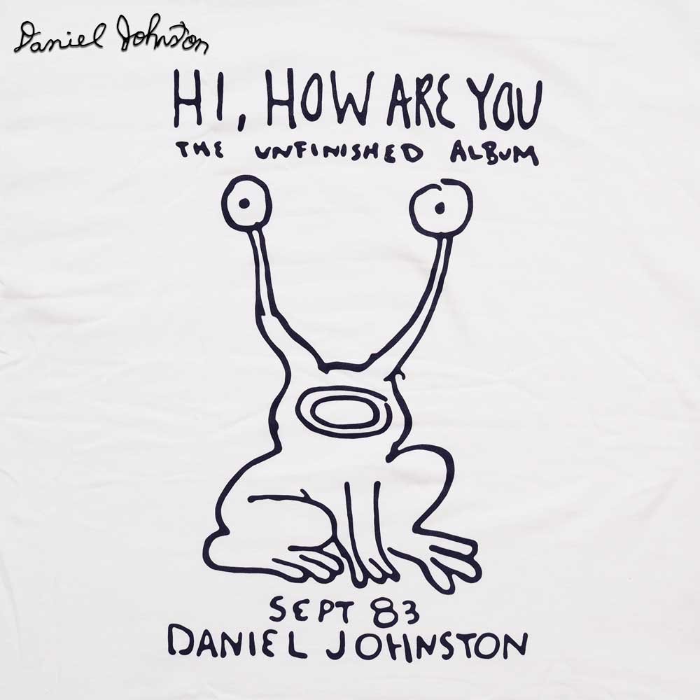 DANIEL JOHNSTON ���˥��롦����󥹥ȥ� "HI HOW ARE YOU?" ���硼�ȥ��꡼��T����� / WHITE