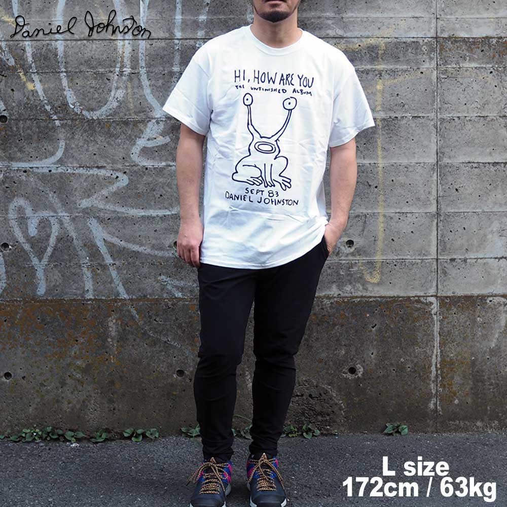 DANIEL JOHNSTON ���˥��롦����󥹥ȥ� "HI HOW ARE YOU?" ���硼�ȥ��꡼��T����� / WHITE