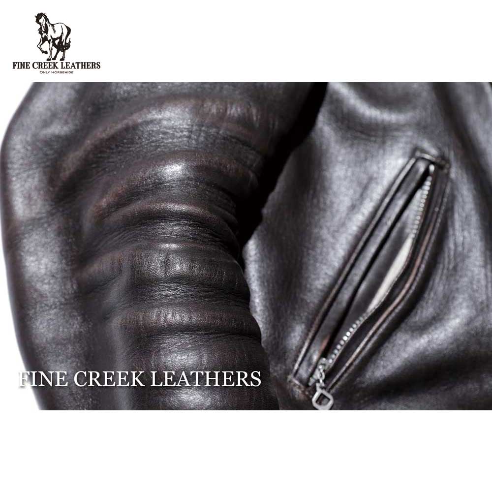 FINECREEK LEATHERS  FCJK015  LEON Custom ( HEAVY WEIGHT ) / BLACK