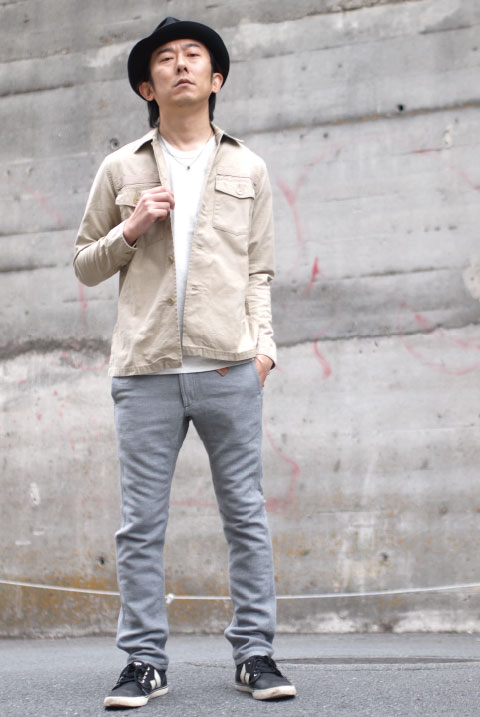 OVEROUT �����С������ȡ�MILITARY SHIRTS���ߥ꥿�꡼����� (BEIGE)