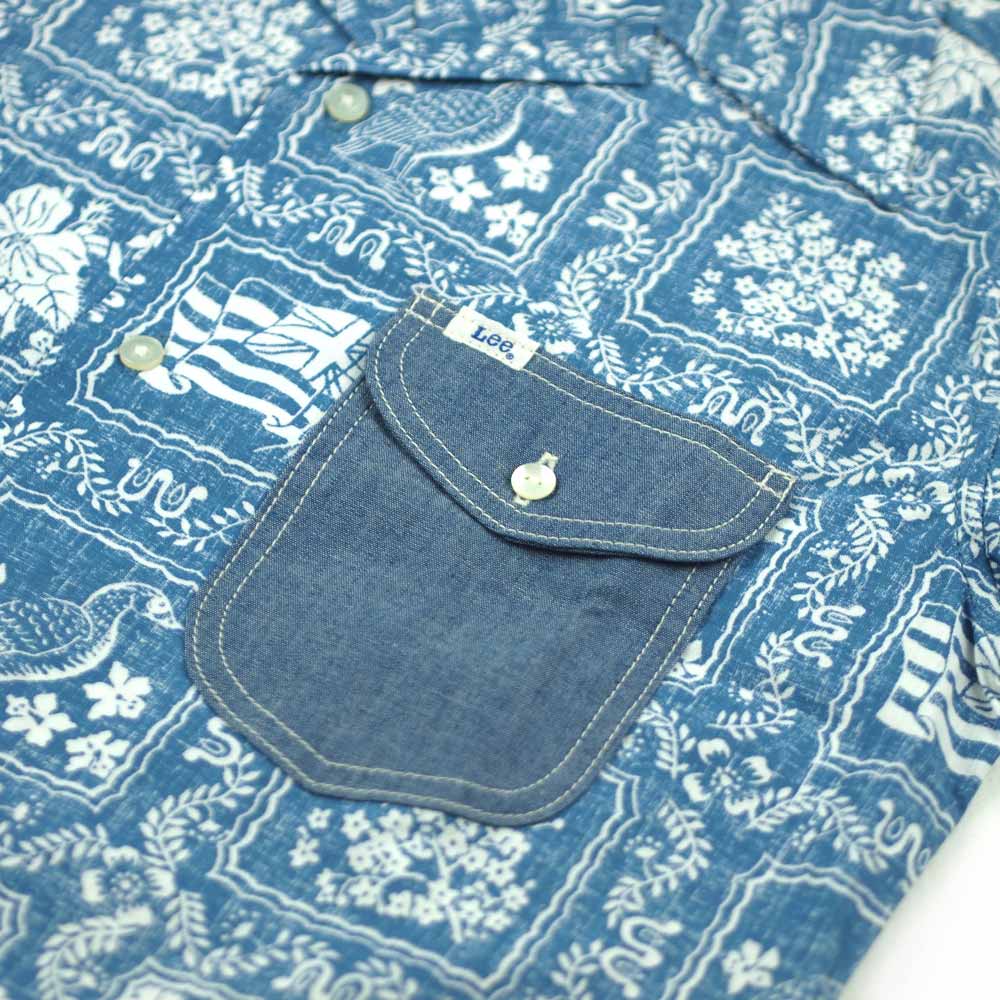 Lee �� REYN SPOONER �꡼ �� �쥤�󥹥ס��ʡ� OPEN COLLOR SHIRTS (BLUE)