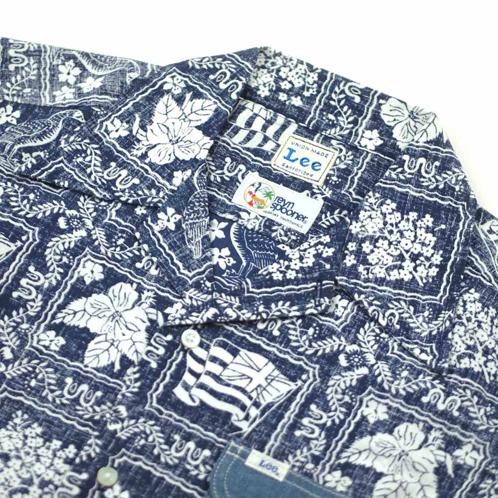 Lee �� REYN SPOONER �꡼ �� �쥤�󥹥ס��ʡ� OPEN COLLOR SHIRTS (NAVY)