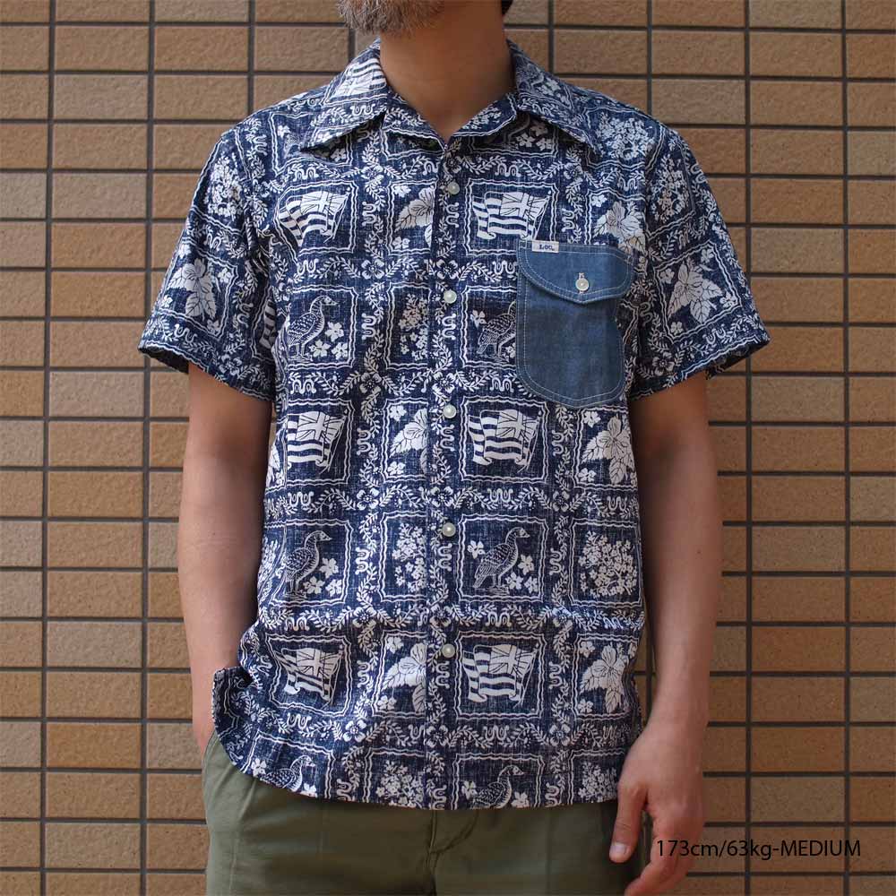 Lee �� REYN SPOONER �꡼ �� �쥤�󥹥ס��ʡ� OPEN COLLOR SHIRTS (NAVY)