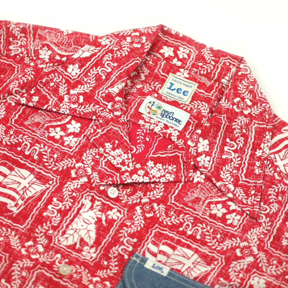 Lee �� REYN SPOONER �꡼ �� �쥤�󥹥ס��ʡ� OPEN COLLOR SHIRTS (RED)
