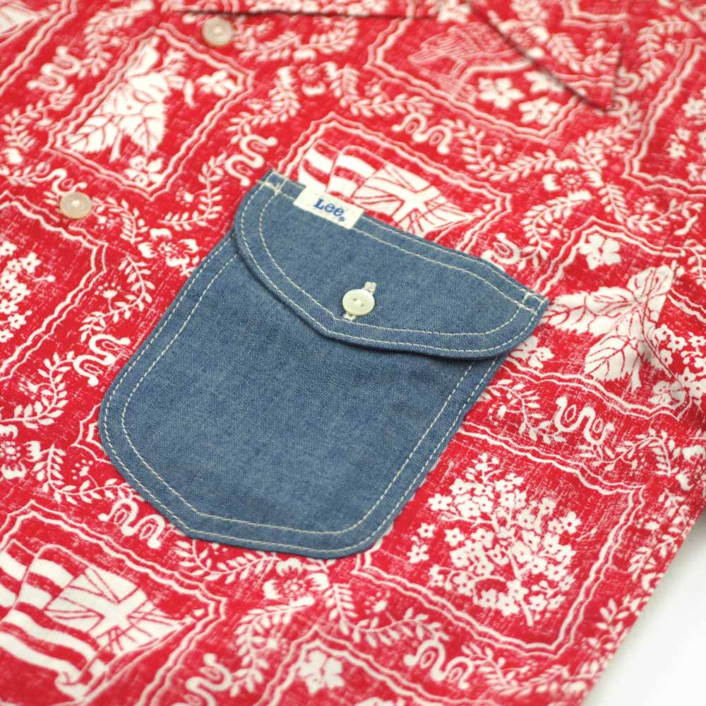 Lee �� REYN SPOONER �꡼ �� �쥤�󥹥ס��ʡ� OPEN COLLOR SHIRTS (RED)