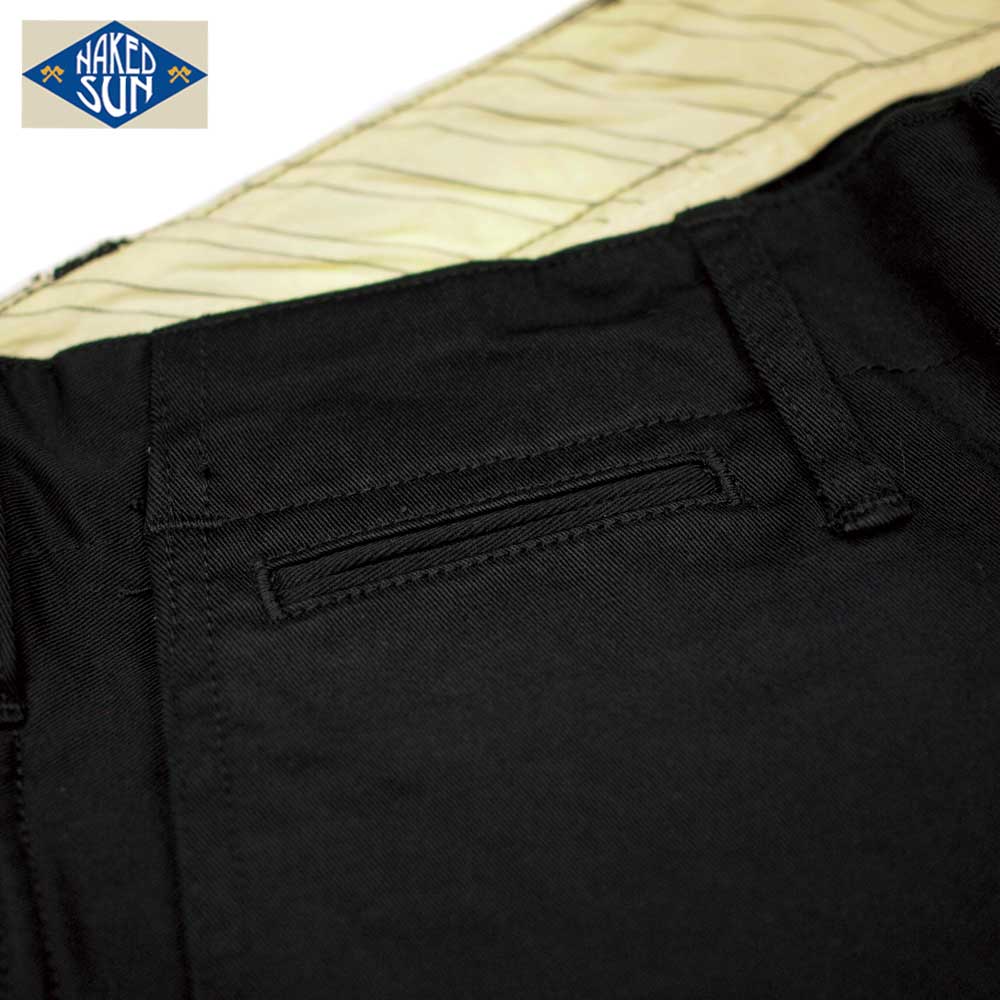 TIGHT STRETCH CHINO FLARE / BLACK / NAKED SUN ͥåɥ