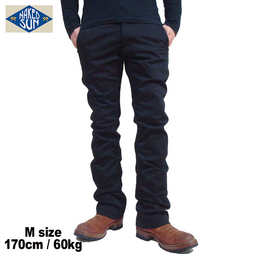 TIGHT STRETCH CHINO FLARE / BLACK / NAKED SUN ͥåɥ