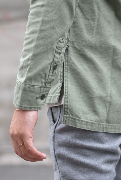 OVEROUT �����С������ȡ�MILITARY SHIRTS���ߥ꥿�꡼����� (OLIVE)