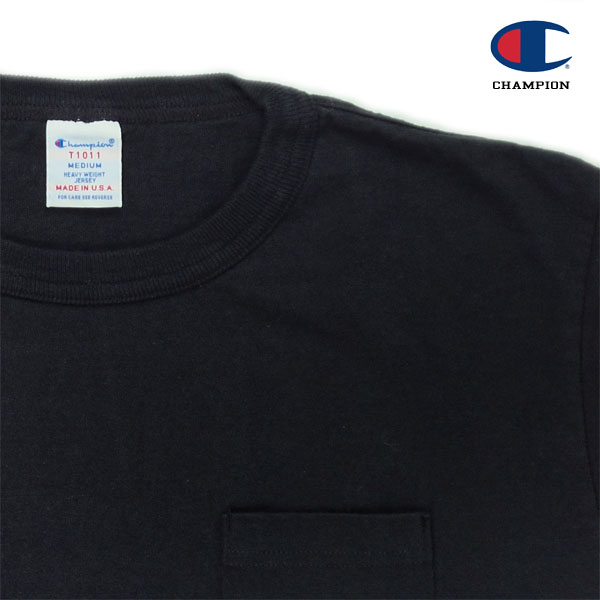 Champion �����ԥ��� T1011 POCKET-Tee MADE IN USA / BLACK
