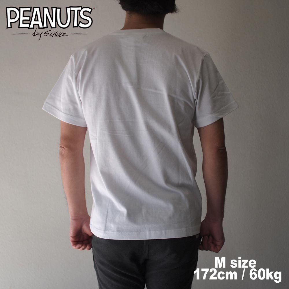 PEANUTS S/S PRINT TEE  " INTO THE TENT "  WHITE