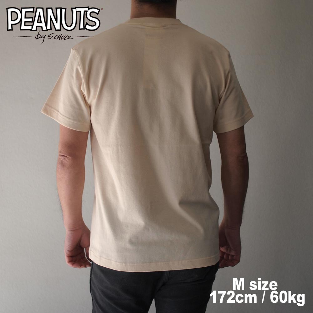 PEANUTS S/S PRINT TEE  " CAMPFIRE SONGS "  NATURAL