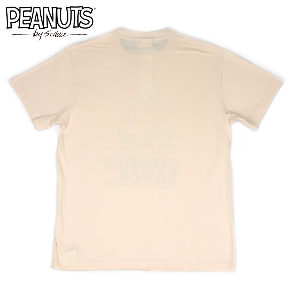 PEANUTS S/S PRINT TEE  " CAMPFIRE SONGS "  NATURAL