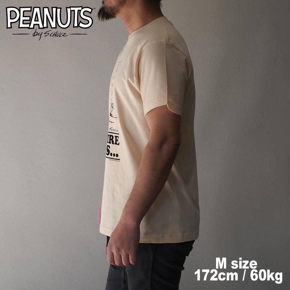 PEANUTS S/S PRINT TEE  " CAMPFIRE SONGS "  NATURAL