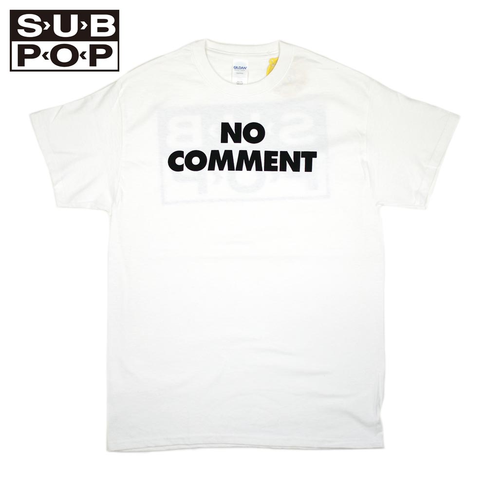 SUB POP ���֥ݥå� S/S PRINT TEE  NO COMMENT / WHITE