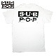 SUB POP ���֥ݥå� S/S PRINT TEE  NO COMMENT / WHITE