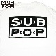 SUB POP ���֥ݥå� S/S PRINT TEE  NO COMMENT / WHITE