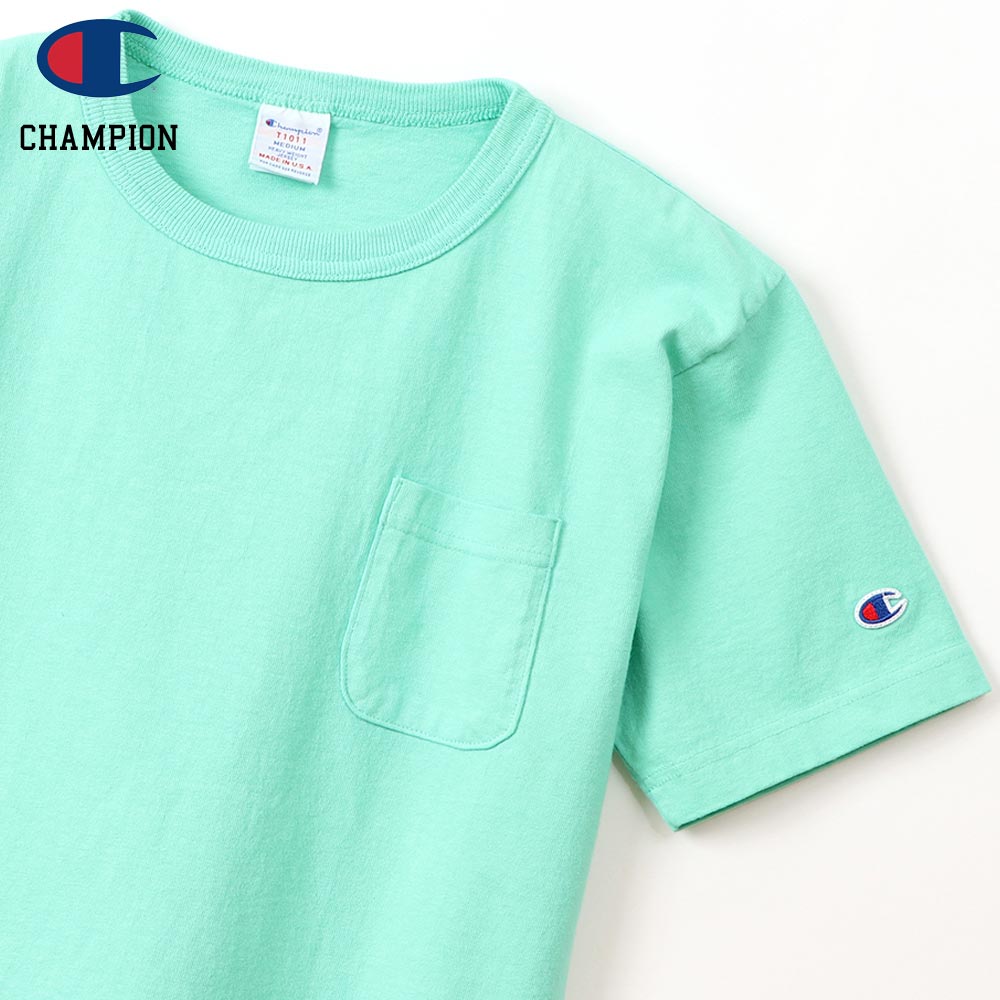 Champion �����ԥ��� T1011 POCKET-Tee MADE IN USA / M.GREEN