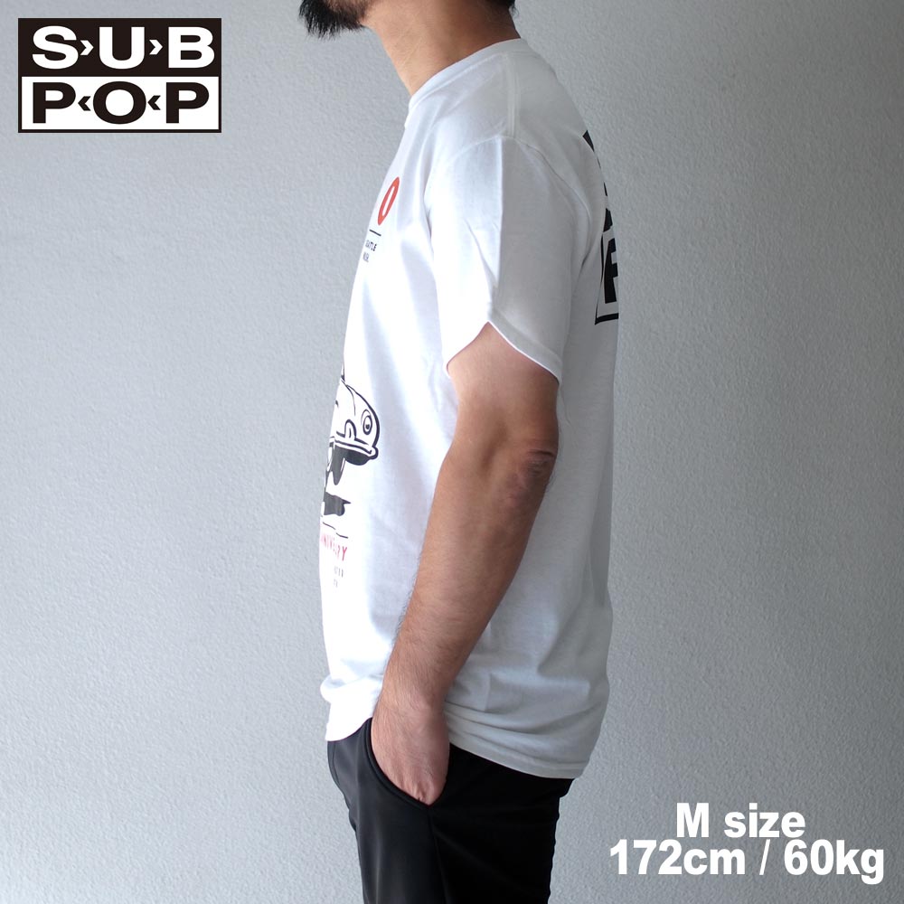 SUB POP ���֥ݥå� S/S PRINT TEE  SPF30 / WHITE