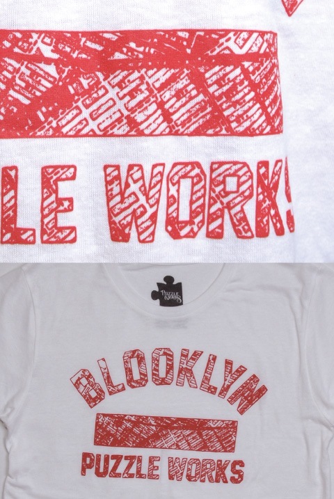 PUZZLE WORKS (�ѥ�������)��Brooklyn T-shirts �֥�å����ԥ���� ��WHITE)