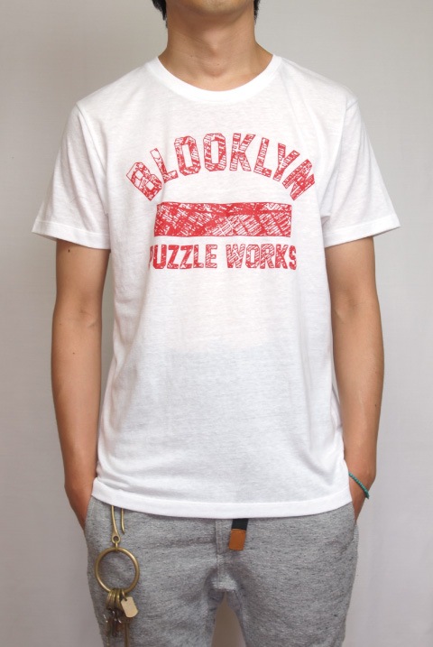 PUZZLE WORKS (�ѥ�������)��Brooklyn T-shirts �֥�å����ԥ���� ��WHITE)
