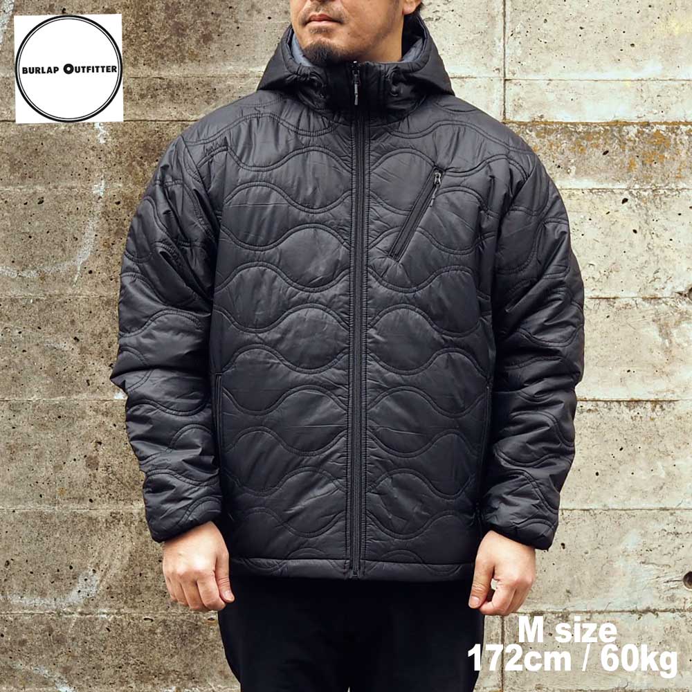 REVERSIBLE PRIMLAOFT HOODIE / BLACK/CHARCOAL / Burlap Outfitter �С���åץ����ȥե��å���