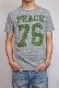 PUZZLE WORKS (�ѥ�������)��76 PEACE T-shirts 76 �ԡ����ԥ���� ����GRAY)