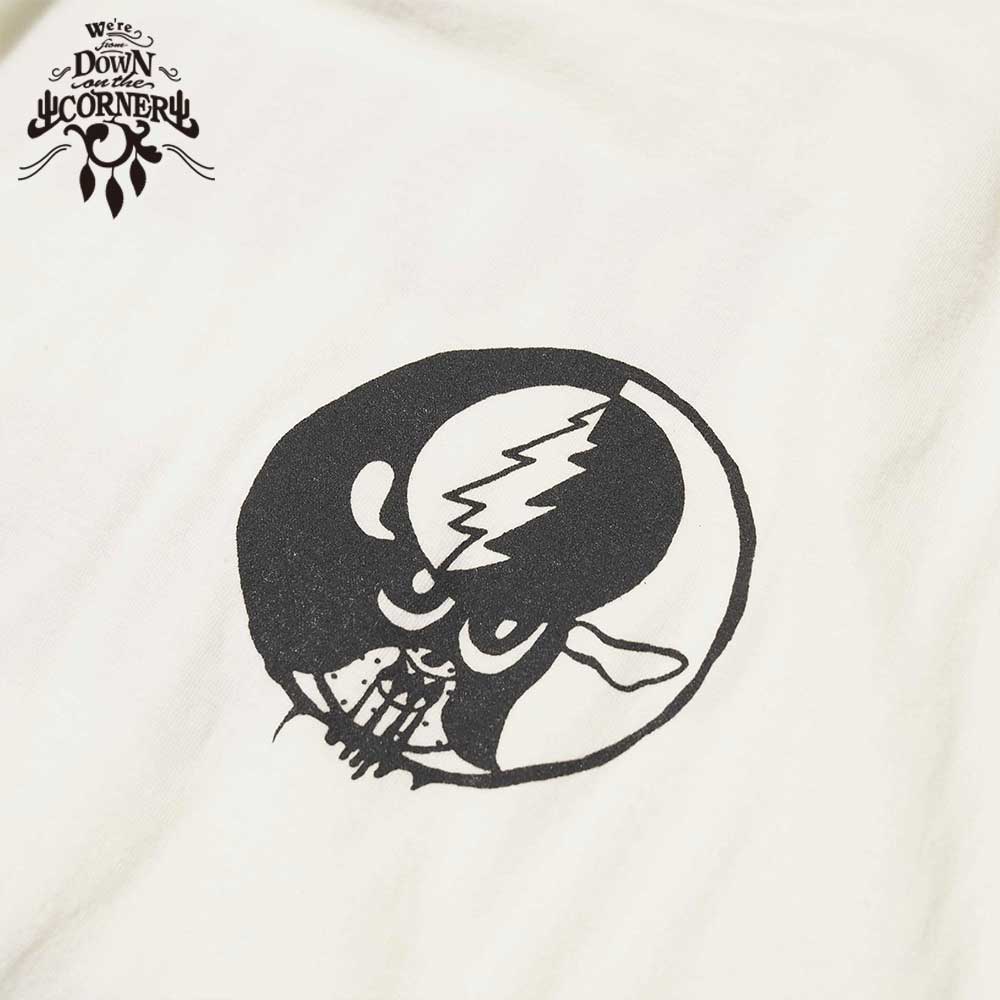 3/4 COTTON HEMP TEE SZ "GRATE SKODEAD" / WHITE / DOWN ON THE CORNER  �����󥪥󥶥����ʡ�
