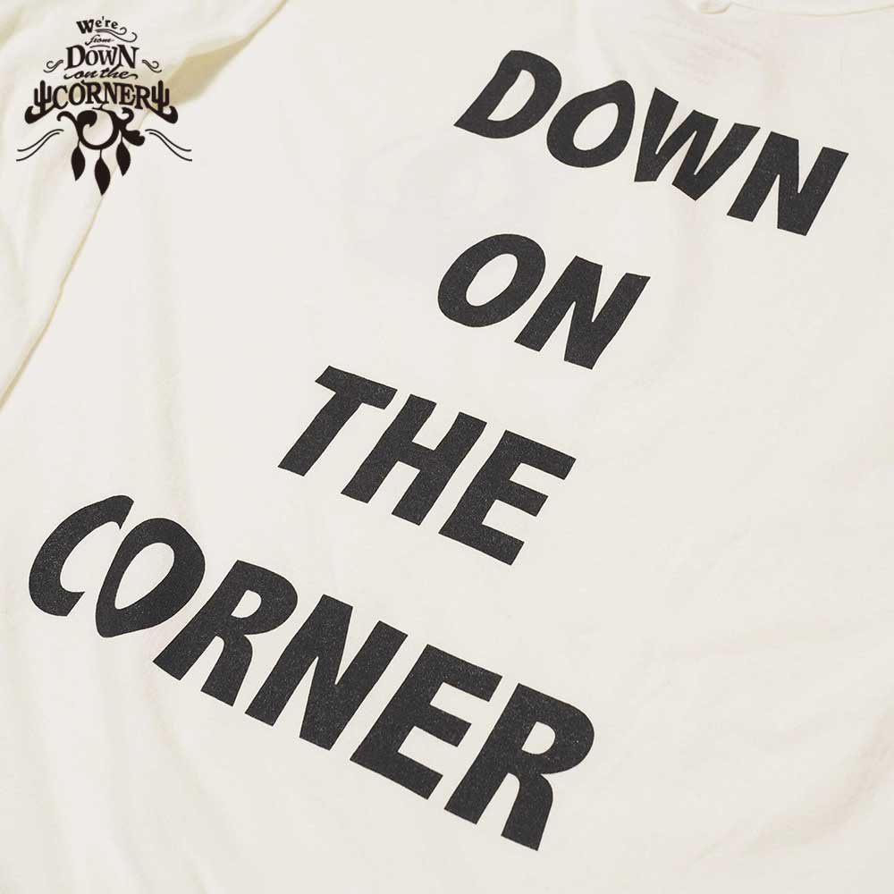 3/4 COTTON HEMP TEE SZ "GRATE SKODEAD" / WHITE / DOWN ON THE CORNER  �����󥪥󥶥����ʡ�